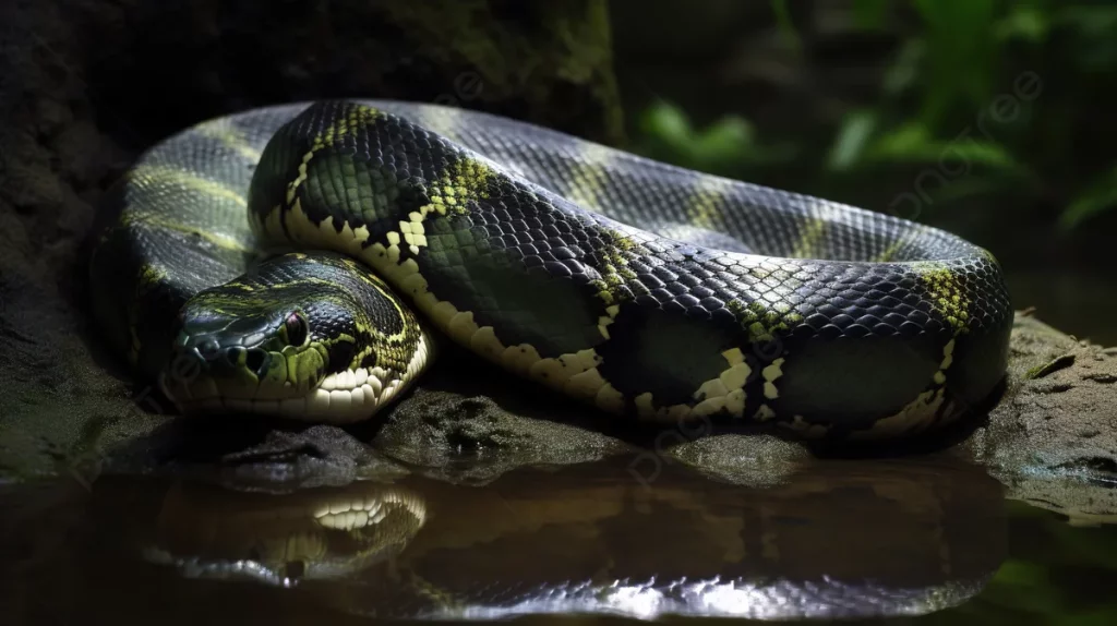 Reptil berukuran besar - Anaconda Hijau